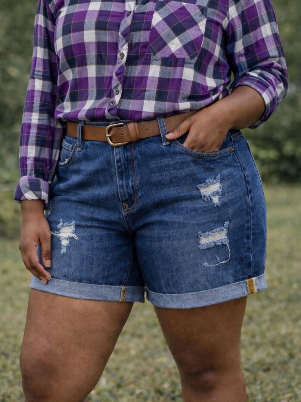 NWT Dollhouse Dylan Boyfriend Denim Shorts High Rise Distressed 14W Plus